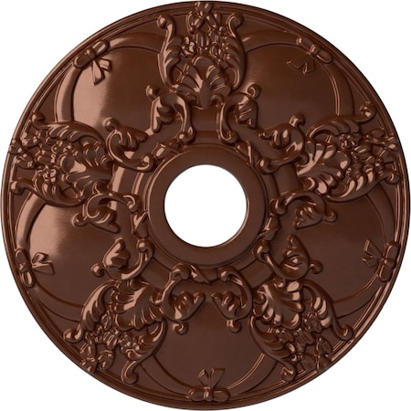 Ekena Millwork Norwich Ceiling Medallion (Fits Canopies up to 4 1/2"), 18"OD x 3 1/2"ID x 1 3/8"P, Copper Penny CM18NOCPS